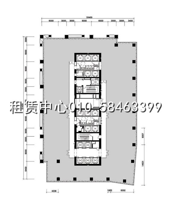 金地中心A座平面图