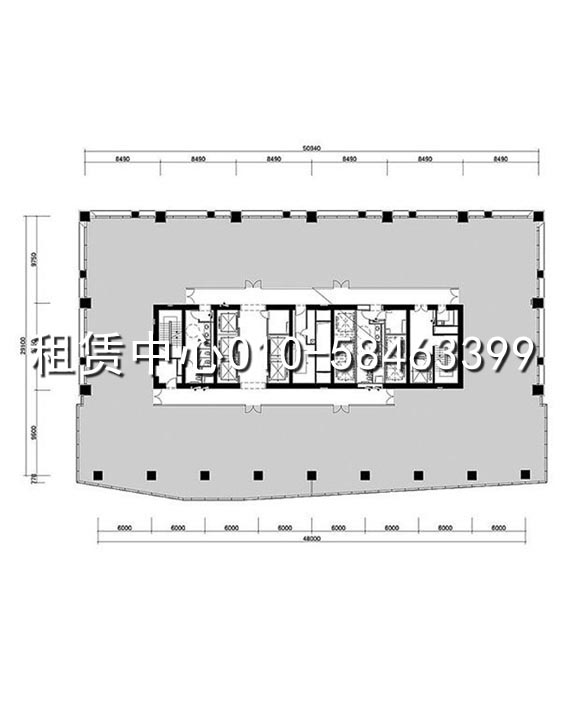 金地中心B座平面图